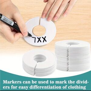 White Closet Dividers for Easy Organization-Set of 10
